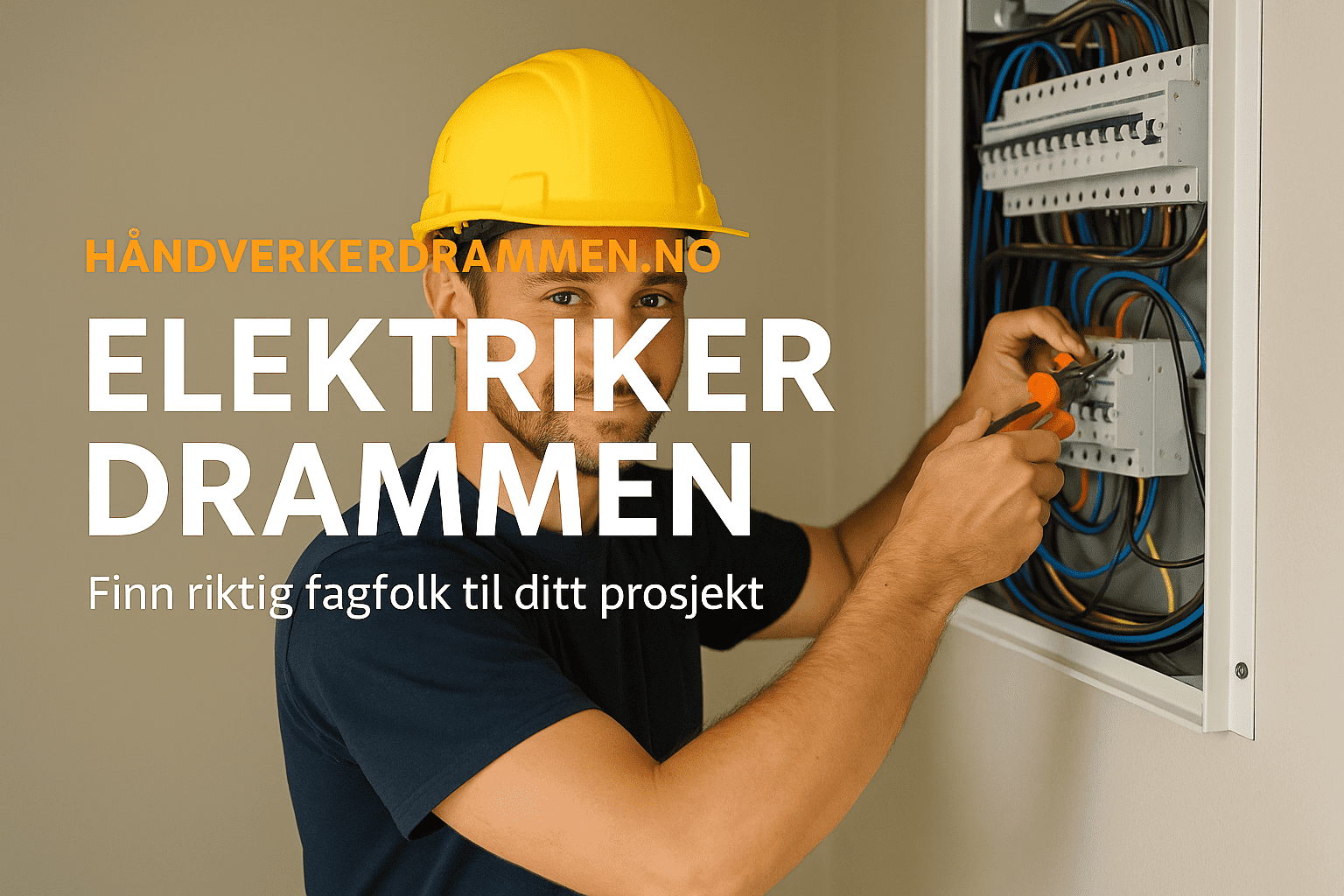 Elektriker utfører installasjon av sikringsskap i Drammen