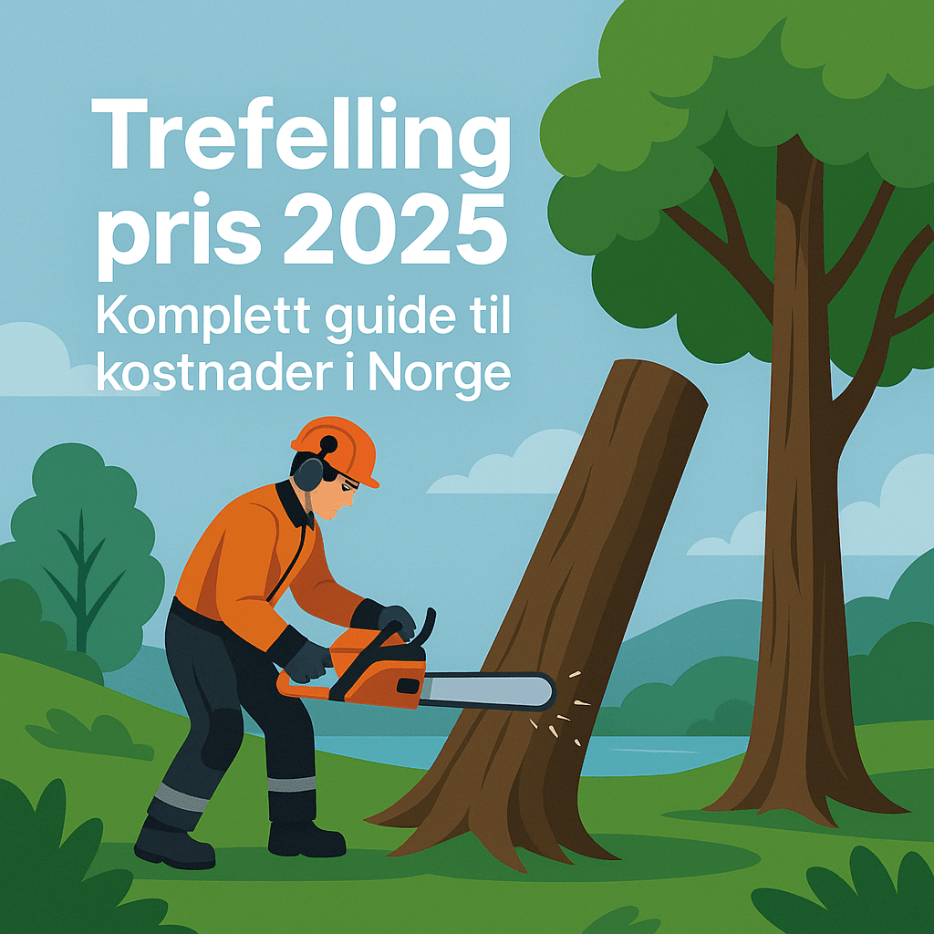 Trefelling pris 2026 – Se kostnader i Oslo Asker og Bærum