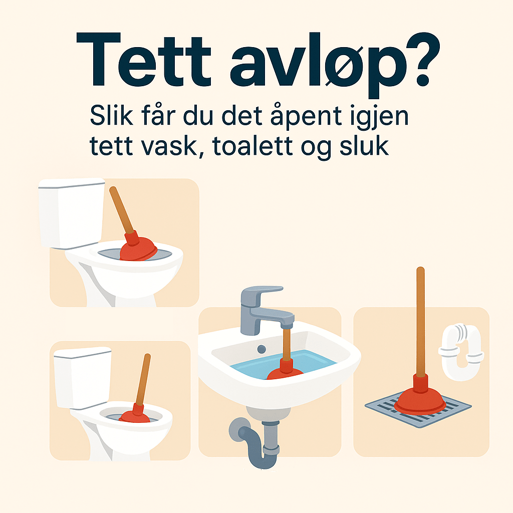 Tett avløp i boligen – guide til vask, toalett og sluk
