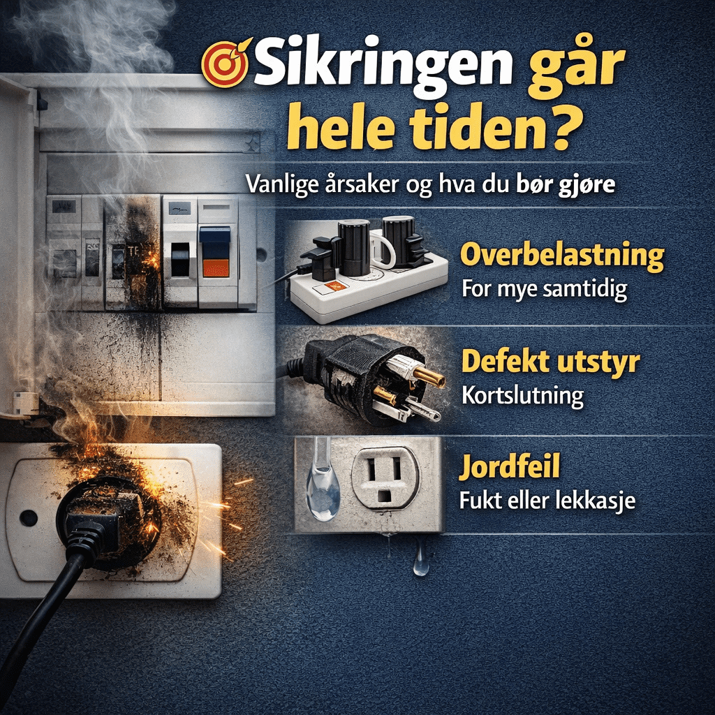 Sikringen går hele tiden