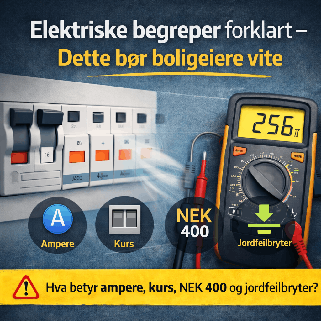 Elektriske begreper forklart – dette bør boligeiere vite